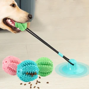 Interactive Suction Cup Dog Toy with Sound