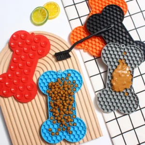 Bone Shape Silicone Licking Pad for pets