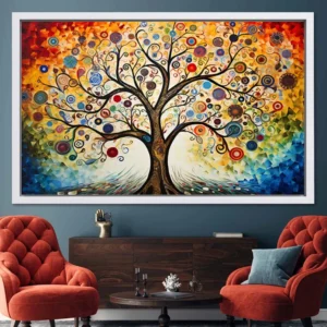 Abstract Tree Of Life Canvas Painting Wall Art