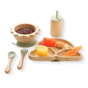 Baby Tableware Set With Silicone Suction Cups
