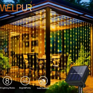 Leds Solar Curtain Light Outdoor Fairy Garland