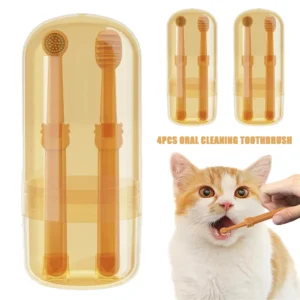 Teeth Whitening Dog Cat Silicone Soft Toothbrush