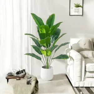 Artificial Plants Banana Tree Fake Bird